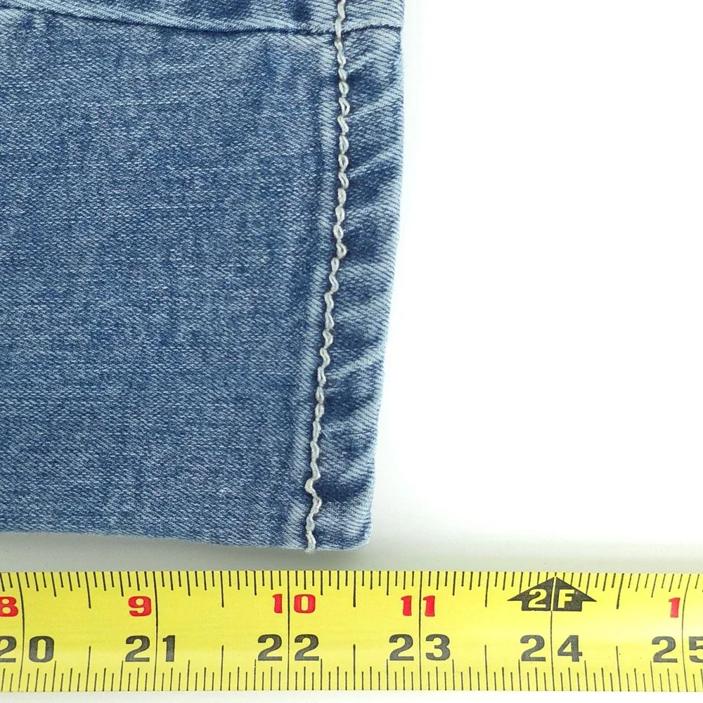 True Religion Girls Jeans Joey Hi Rise Flare Size 8 Blue Denim Rhinestone Y2K
